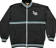 Live Mechanics Jacket Mens 3XL Black Green White Zip Track Urban Street Wear Y2K