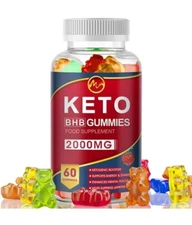Keto ACV BHB Gummies For Fat Burn Weight Loss Detox Keto Diet Pills 60 Gummy