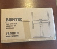 BONTEC Universal Table Top Pedestal TV Stand BLACK ST)9-V04