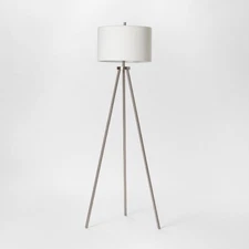 Ellis Tripod Floor Lamp Nickel /White  - Project 62