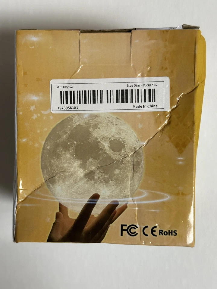 Lámpara Luna 3D Blue Star Kicker con Astronautas Nueva Sin Usar Foto 3 de 4