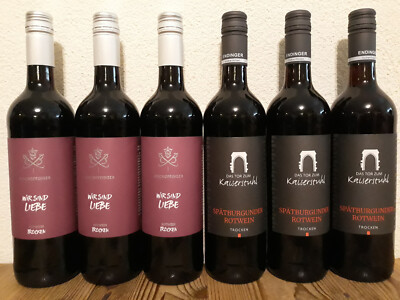 (8,00 /1l.) 6 Fl.Tour de Kaiserstuhl Bischoffingen Endingen Rotwein trocken top