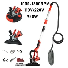 110V/220V 6-Speed Adjust Drywall Sander 950W Vacuum System 1000-1800RPM W/LED