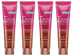 4 Pack L'Oréal Paris Sublime Bronze Summer Express Body Makeup Lotion ...