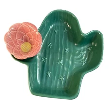 Treasure Craft Cactus Chip & Dip Serving Tray And Bowl - USA