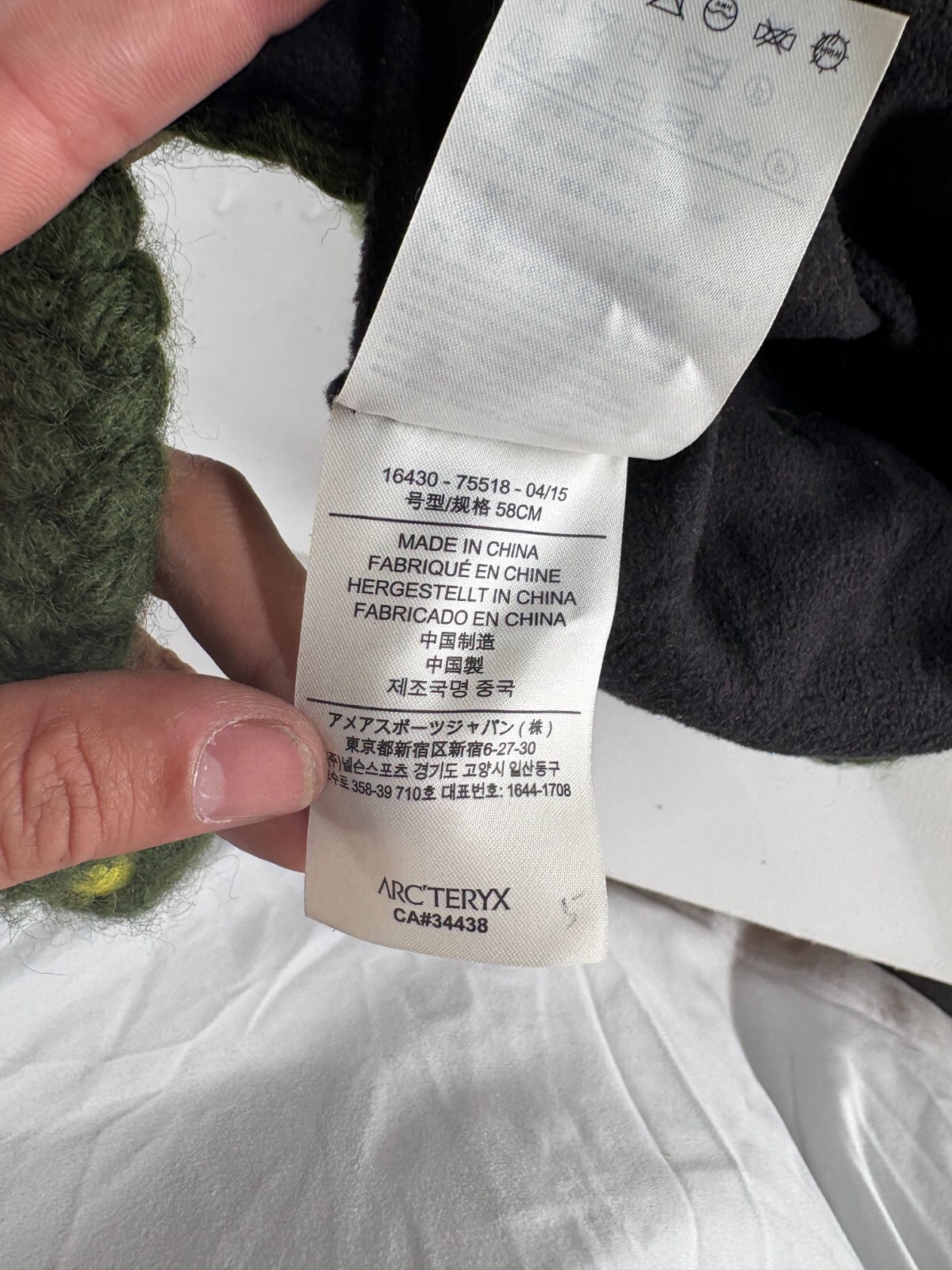 ARC'TERYX Arcteryx Beanie Lana Verde Giallo Nappe Spedizione Gratuita