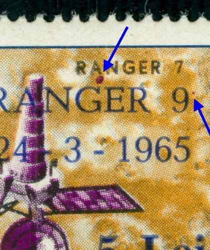 1965 Space,Ranger 9,Rocket,MOON,Satellite/surcharged,Romania,Mi.2395,Error/MNH - Picture 2 of 3