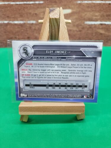 2019 Bowman Chrome Chicago White Sox Eloy Jimenez Rookie RC # 81 - Bild 2 von 2