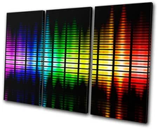 DJ Club Graphic Equalizer TREBLE CANVAS WALL ART Picture Print VA