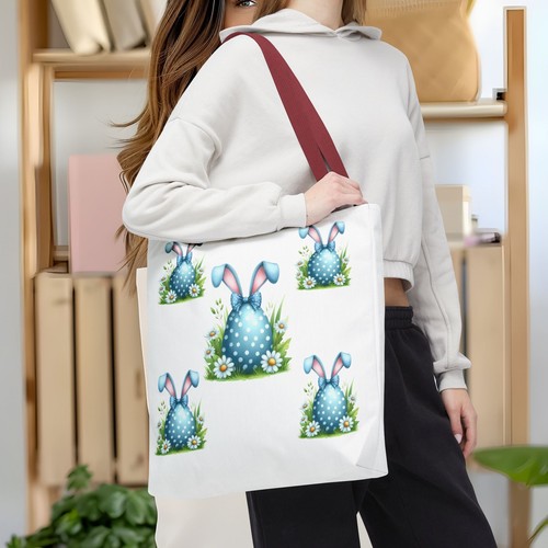Easter Egg Tote Bag Large Easter Egg Hunt, Tote Bag, Egg Hunt - Picture 24 of 25