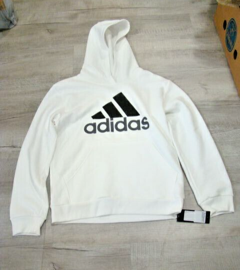 Adidas Boys Long Sleeve Fleece Pullover Hoodie Size Large AA7772