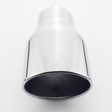 Polish Stainless Steel 3 Inlet Exhaust Tip 4.72x3.7 Out T304 Slant Rolled
