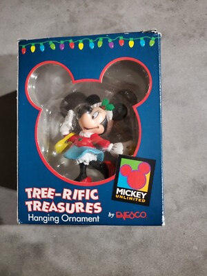Disney Enesco Mickey Limited Tree-Rific Treasures Hanging Ornament Set Rare EUC