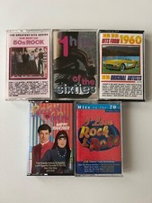 Hits of the 1950's 1960's and 1970's Cassette Tape Lot Play Tested