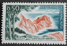Timbre - FRANCE - Côte d'Azur varoise - Neuf ** - YT1391 - 1963