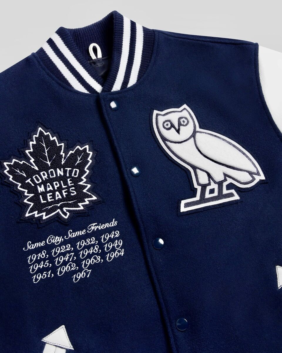OVO X Roots X Toronto Maple Leafs Varsity Jacket 1/250 OVO X Roots X Toronto Maple Leafs Varsity Jacket 1/250