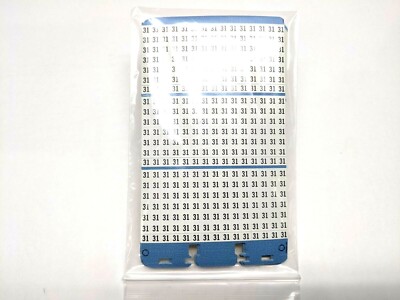 Brady WM-31 Vinyl Cloth Wire Marker LOT OF 10 Sheets