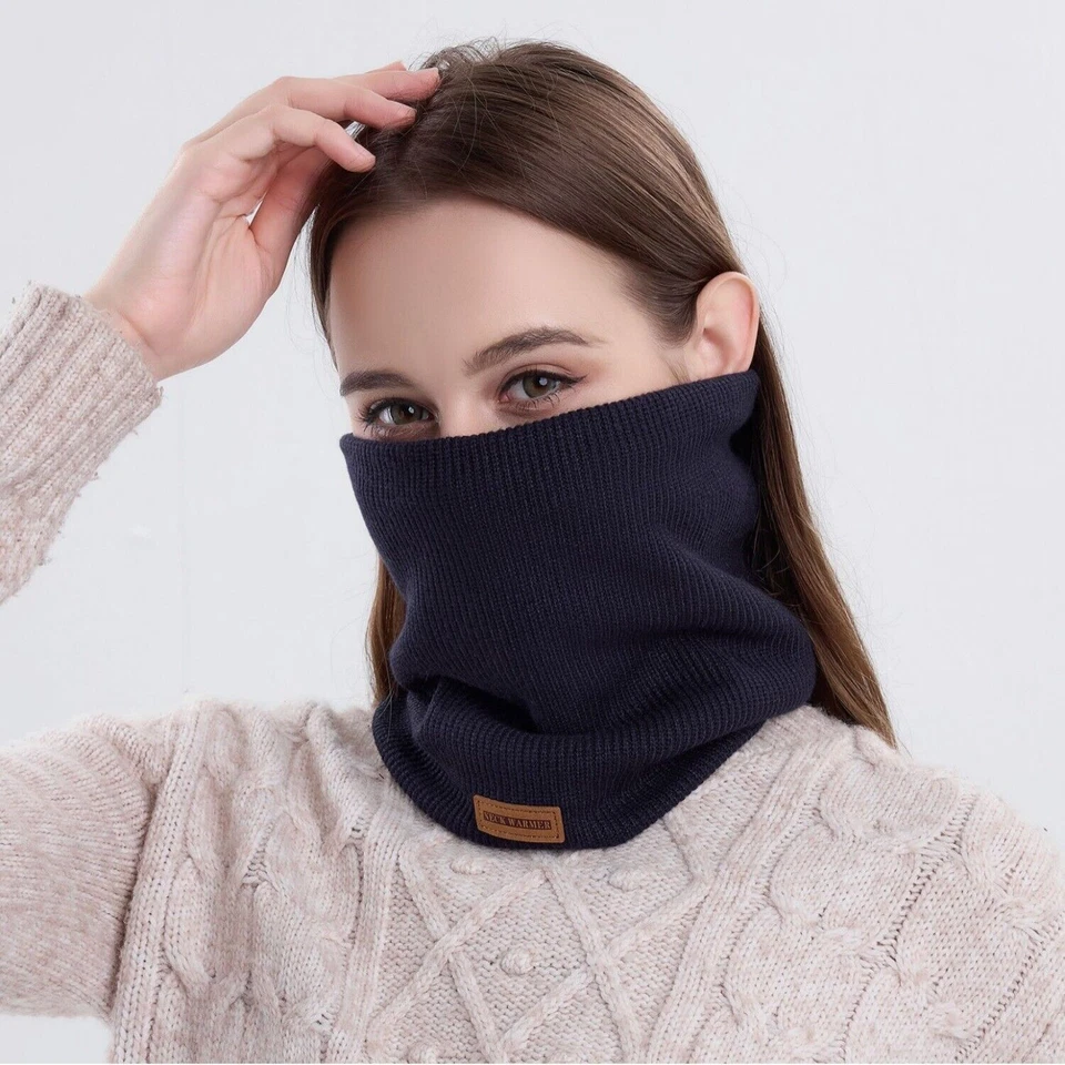 Winter Neck Warmer for Unisex - Cold Weather Neck Gaiter Face Scarf Gaiter Mask - Image 2 of 4