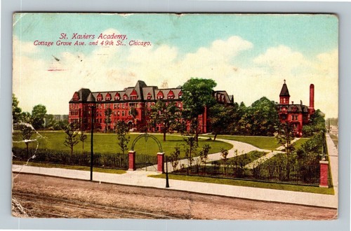 Chicago IL, St Xaviers Academy, Illinois Vintage Postcard