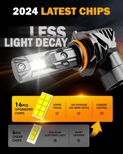 For GMC Sierra 1500 2007-13 AUXBEAM Canbus LED Headlight Hi/Lo Fog Light Fanless - Bild 5 von 12