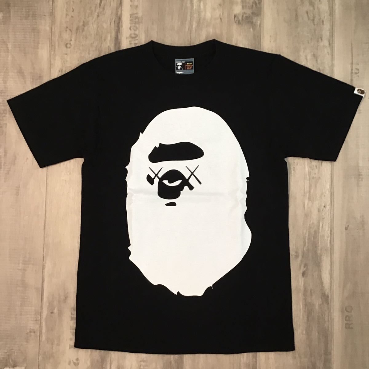 BAPE × kaws big head T-shirt Black A Bathing Ape Size S BAPE × kaws big head T-shirt Black A Bathing Ape Size S