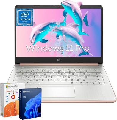 HP Stream 14 Laptop,Intel Celeron N4120,UPTO 16GB,384GB+1-Year Office 365+W11Pro