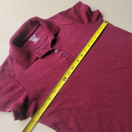 IZOD Girls Approved Schoolwear Maroon Short Sleeve Polo Shirt School XL (16) - Picture 3 of 5
