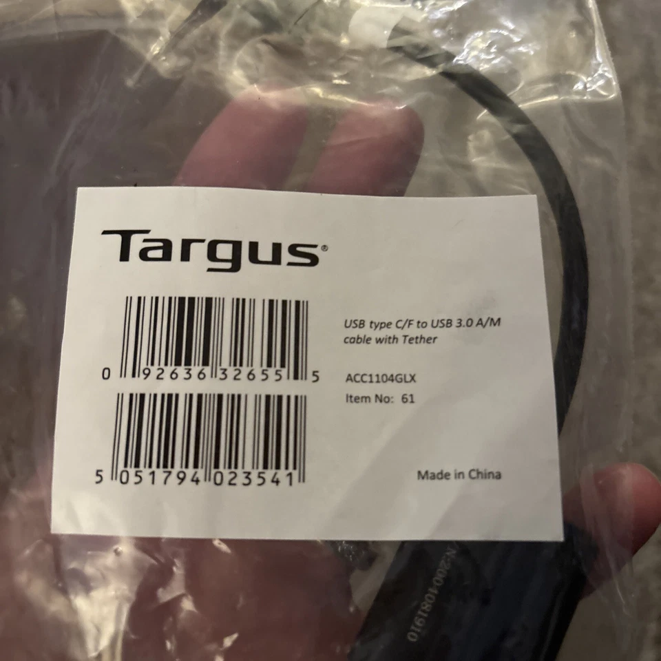 Targus USB Type C/F to USB 3.0 A/M Adapter Cable ACC1104GLX - Image 4 of 4