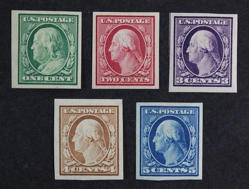 CKStamps: US Stamps Collection Scott#343-347 Mint NH/H OG