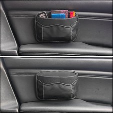 Small Car Seat Side Pocket Organizer, Reusable Adhesive Car Storage Bag