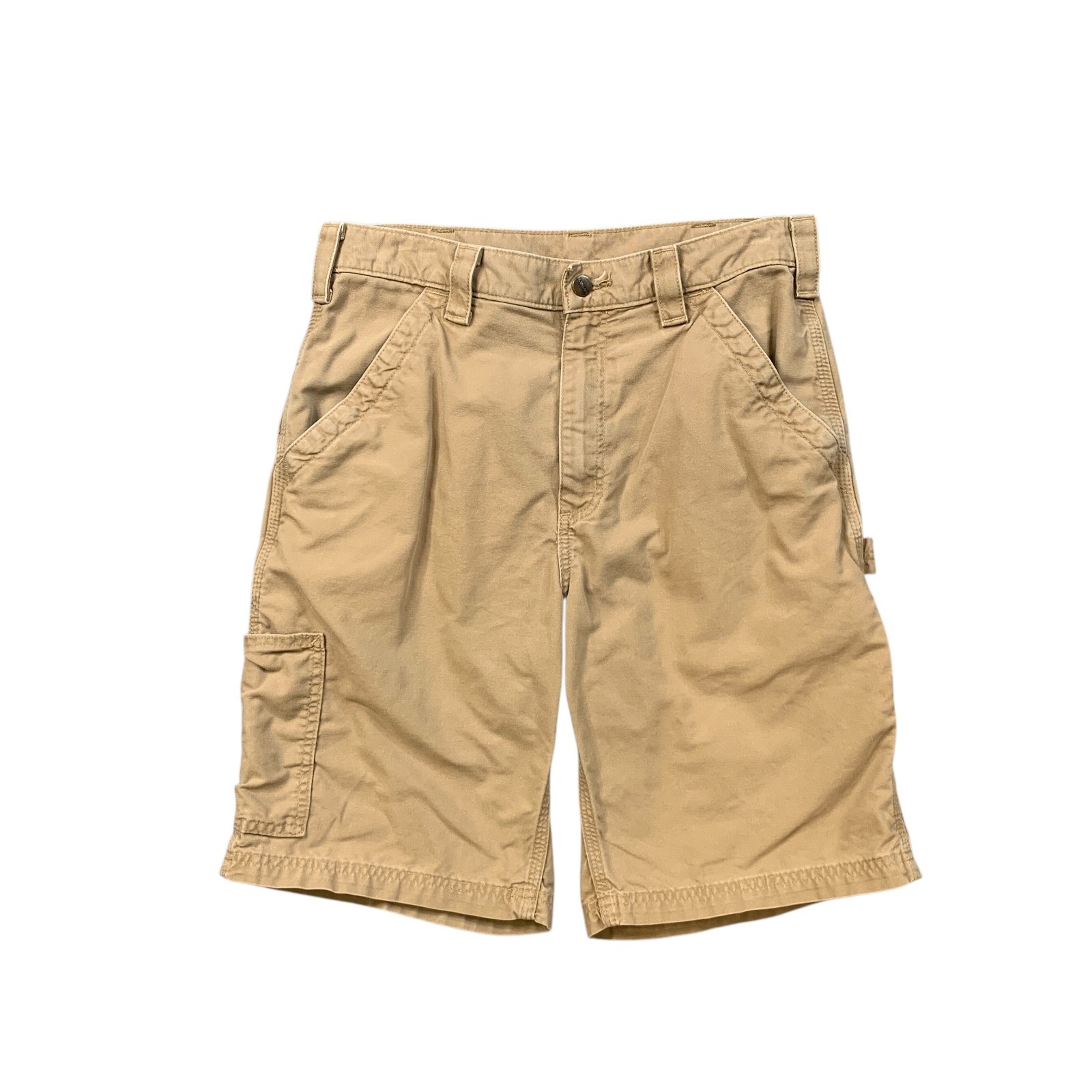 Carhartt Short Mens 32 Beige Loose Fit Cotton Canvas Carpenter Utility Work
