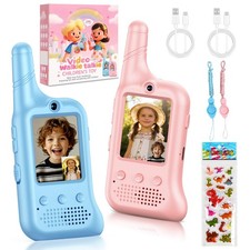 2 Pack Video Walkie Talkies for , Rechargeable Walkie Talkies with HD  Voice...