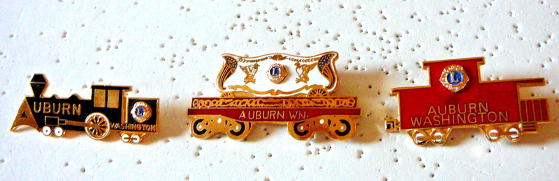 Lions Club Pins - SHORT TRAIN from AUBURN, WASHINGTON LIONS CLUB
