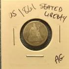 1861 Seated Liberty Dime 10C AG Silver Business Strike Circulated Uncertified