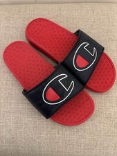 Champion Super Slide Sandals Men  s 6 Navy/Red CPS10178Y