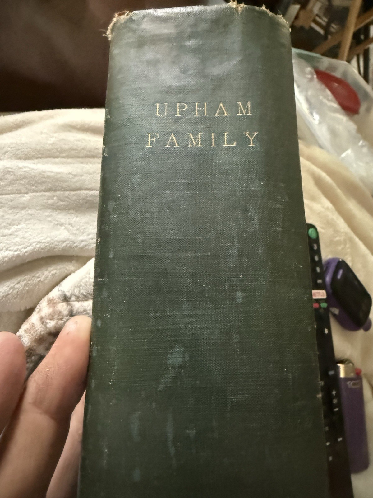 1892 first edition hardcover copy of “Upham Genealogy: The Descendants…”