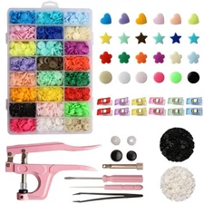 Polygon snap kit with snap Pliers, 473pcs T5 snap kit for DIY and Sewing/Maki...