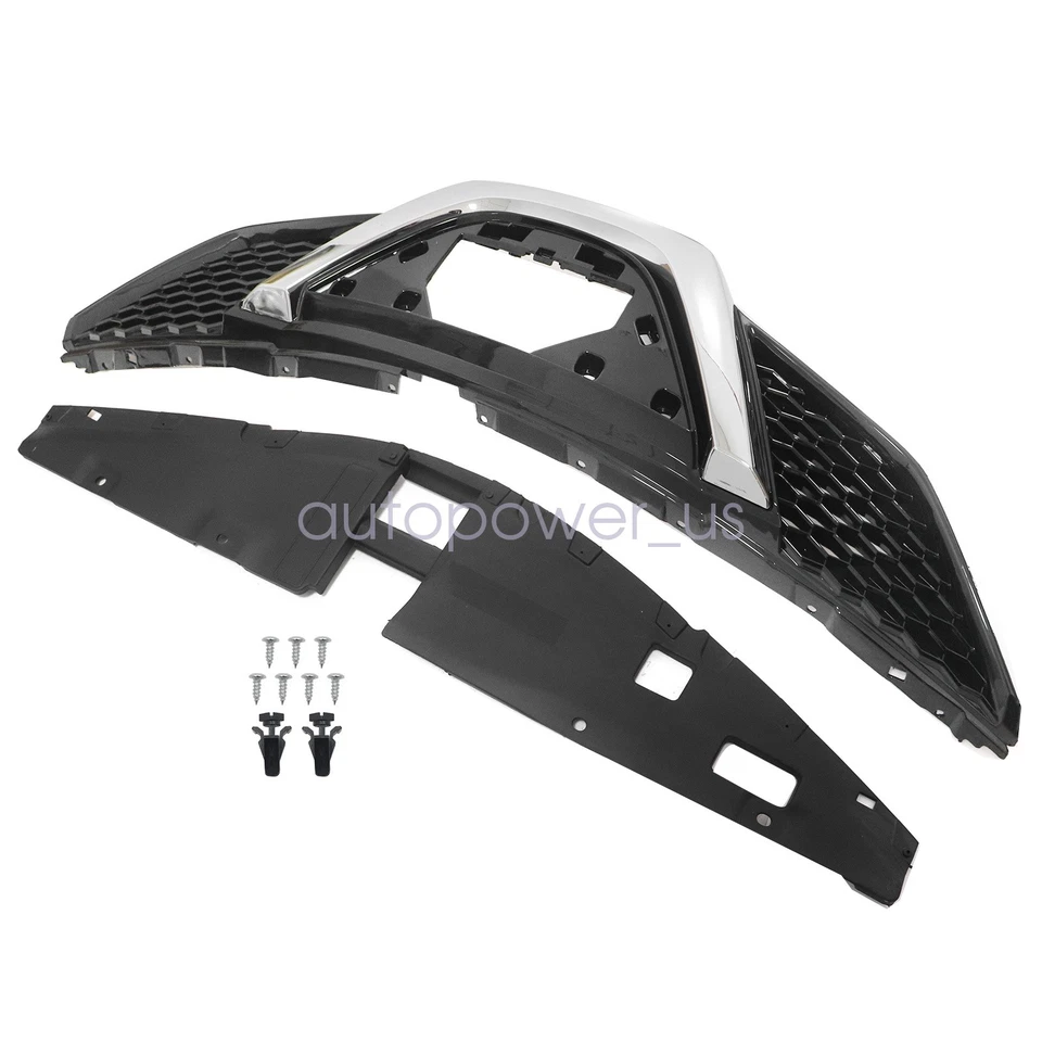 Fits For Nissan Rogue Sport S SV SL 2018-2019 Chromed Front Upper Bumper Grille - Image 3 of 4