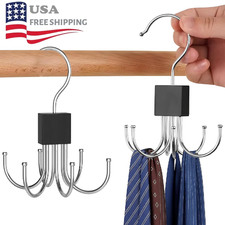 2 Pack Belt Hanger Organizer 360° Rotatable Bra Storage Rack for Ties Tank Tops