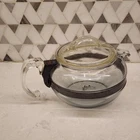 Vtg PYREX Flameware Glass 6 Cup COFFEE TEAPOT #8126-B W Handle & Lid