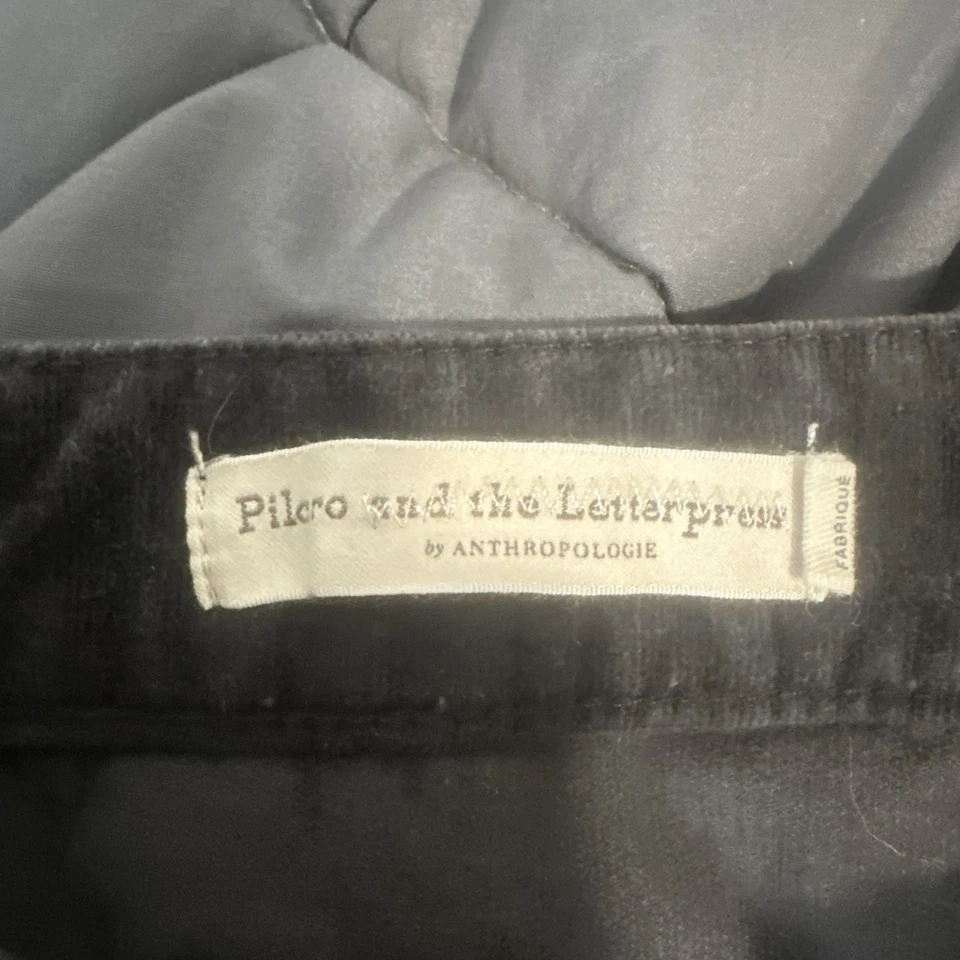 Pantalones de pierna ancha de pana negros Pilcro & The Letterpress de Anthropologie talla 30 Foto 3 de 4