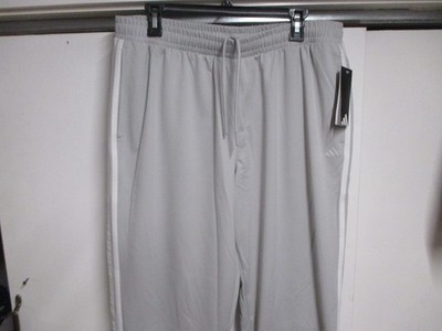 ADIDAS (GOLF TRACK ) MENS TRACK PANTS (XL) NWT GRAY & WHITE ACCENTS SHARP!
