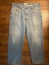 Vintage Levi's 550 Red Tab 40x30 Relaxed Fit 5 Pocket Blue Jeans 100 Cotton