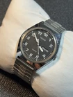 Vintage PULSAR by Seiko Men Watch Silver Tone,V533,Day/Date,36mm,Runs