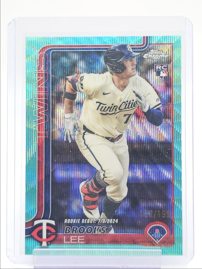 BROOKS LEE 2025 TOPPS CHROME UPDATE ROOKIE DEBUT AQUA WAVE RC /199 Q3967
