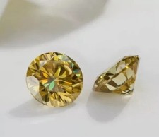 Lab Grown 3 CT Round Cut Natural Yellow Color Loose CVD Diamond VVS1 Certified