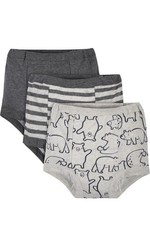 GERBER TRAINING PANTS, Bear And Striped gray Designs, 2T, NWOT