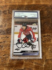 T. J. Oshie IP Signed Upper Deck Card PSA DNA Coa Slab Capitals Autographed TJ