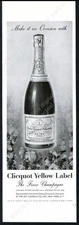 1935 Veuve Clicquot champagne bottle photo vintage print ad