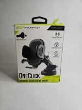 Bracketron - OneClick Ext Window, Dash & Vent Mount for most cell phones - Black